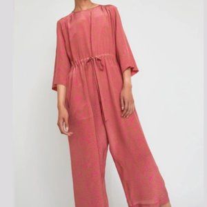 No 6 Tan/Pink Leopard Jumpsuit